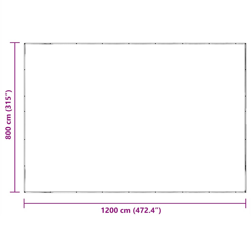 Klar presenning med maljer 8x12 m polyetylen