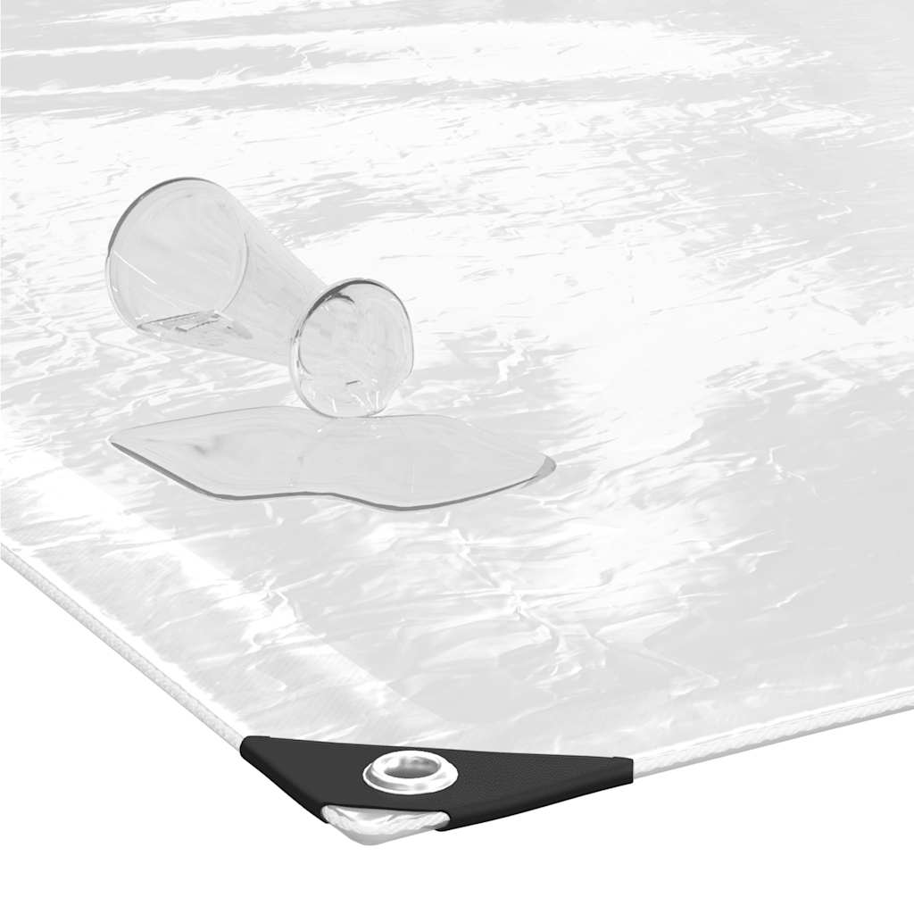 Klar presenning med maljer 1x3 m PVC