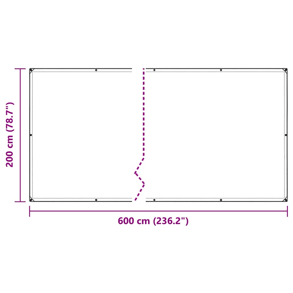 Klar presenning med maljer 2x6 m PVC