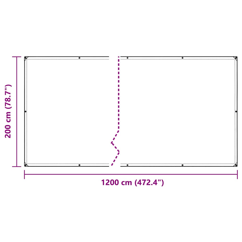 Klar presenning med maljer 2x12 m PVC vidaXL