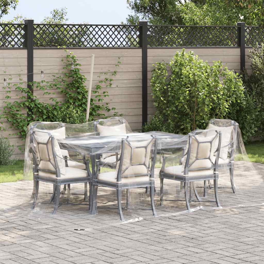 Gjennomsiktig presenning med maljer 3x3 m PVC