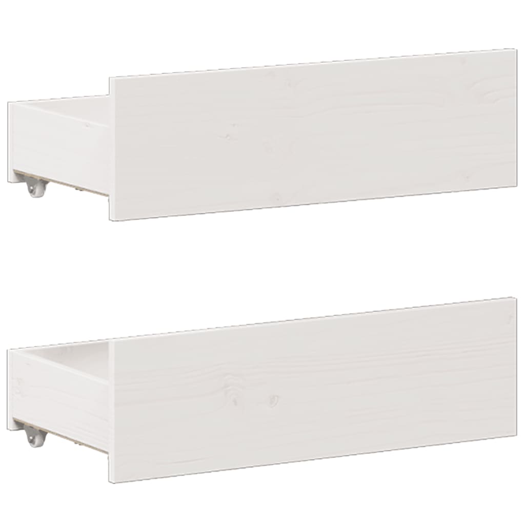 Sengeramme uten madrass med hodegavl hvit 150x200cm heltre furu