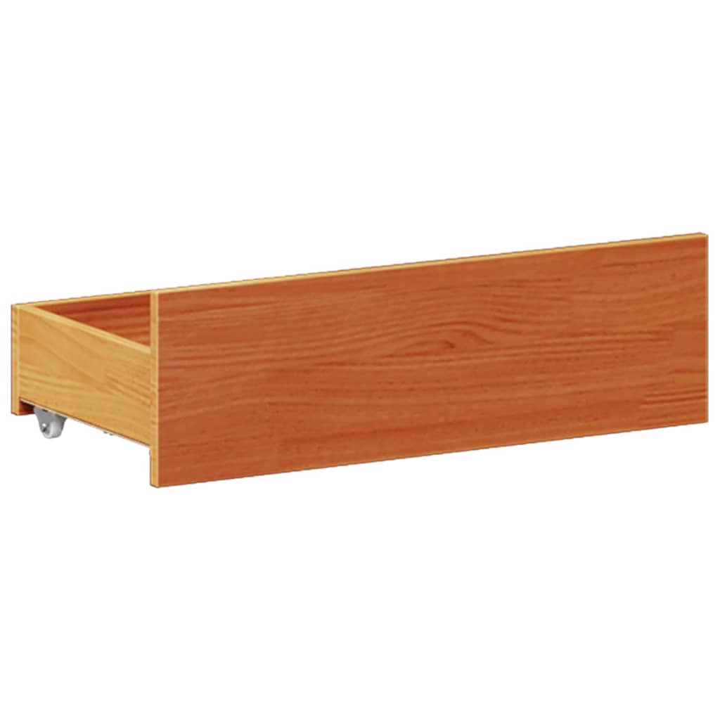 Sengeramme uten madrass med hodegavl brun 150x200cm heltre furu