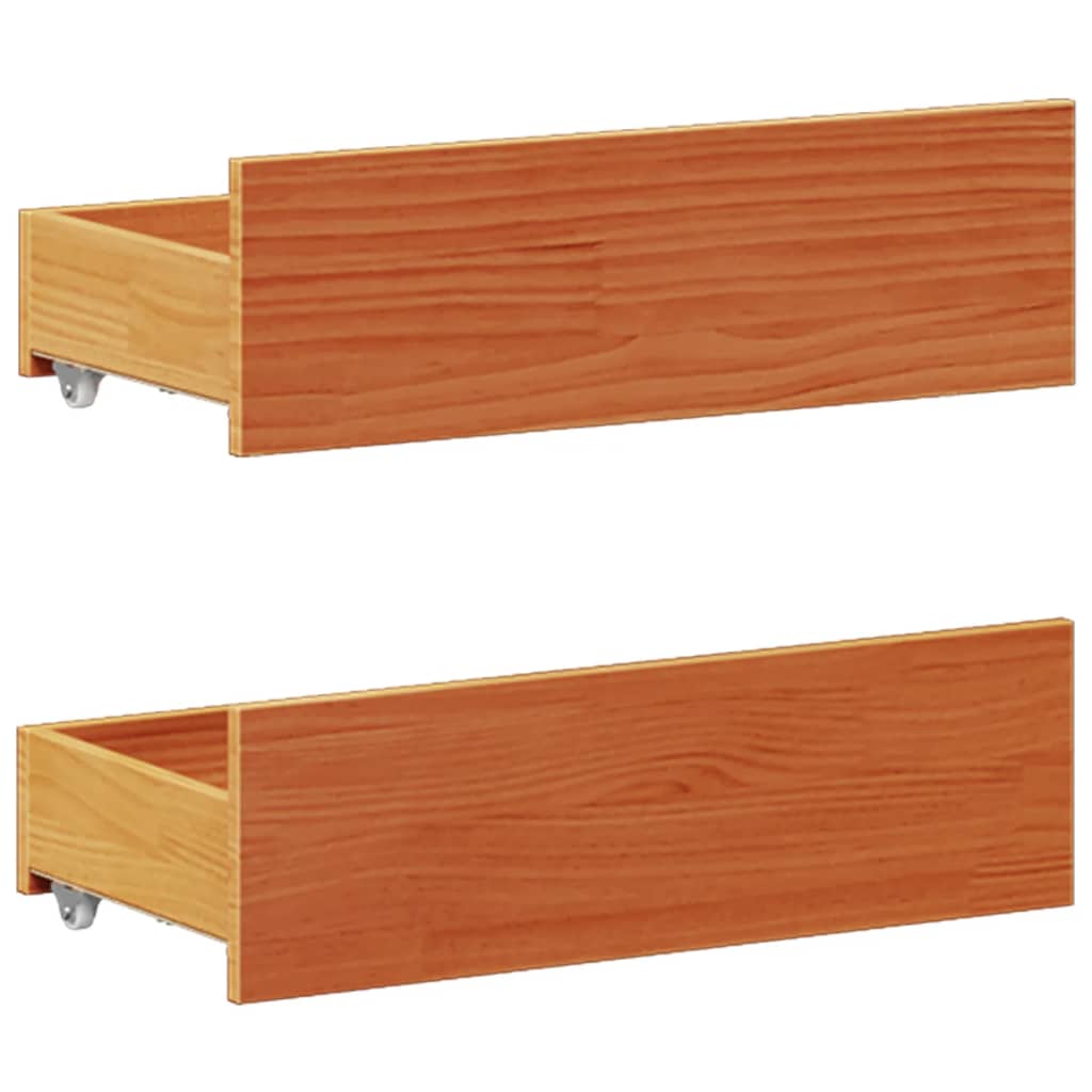 Sengeramme uten madrass med hodegavl brun 140x200cm heltre furu