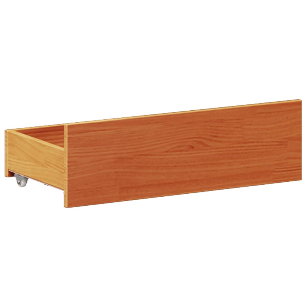Sengeramme uten madrass med hodegavl brun 140x200cm heltre furu