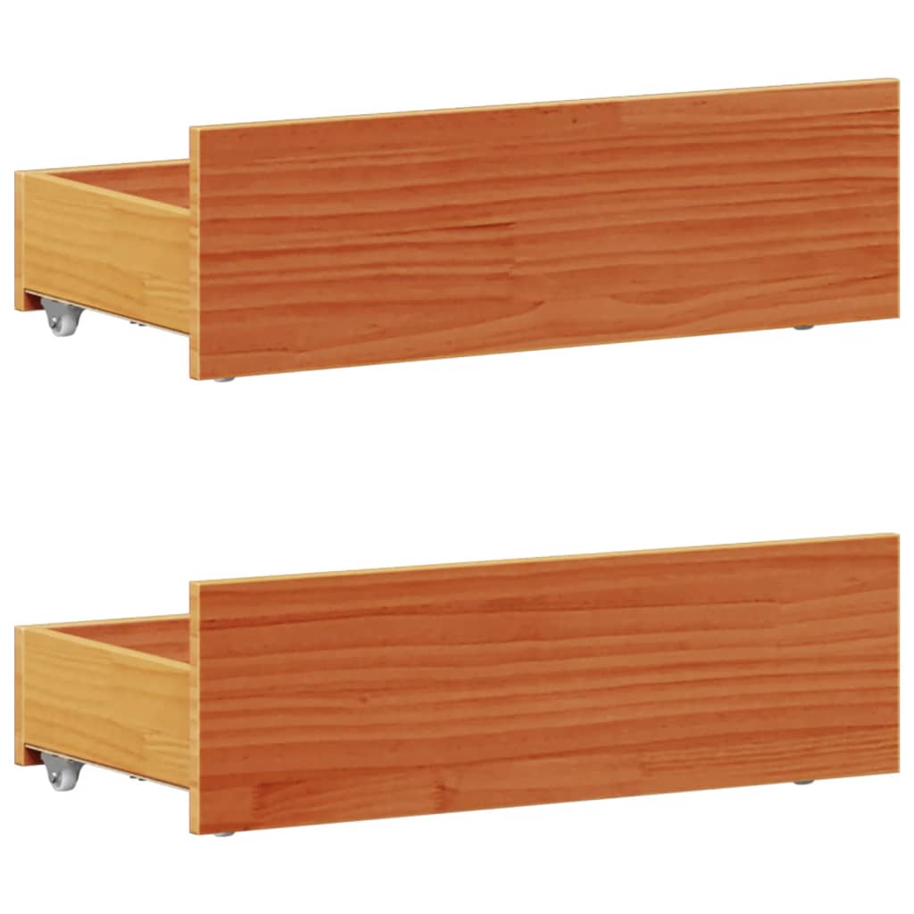Sengeramme uten madrass med hodegavl brun 100x200cm heltre furu