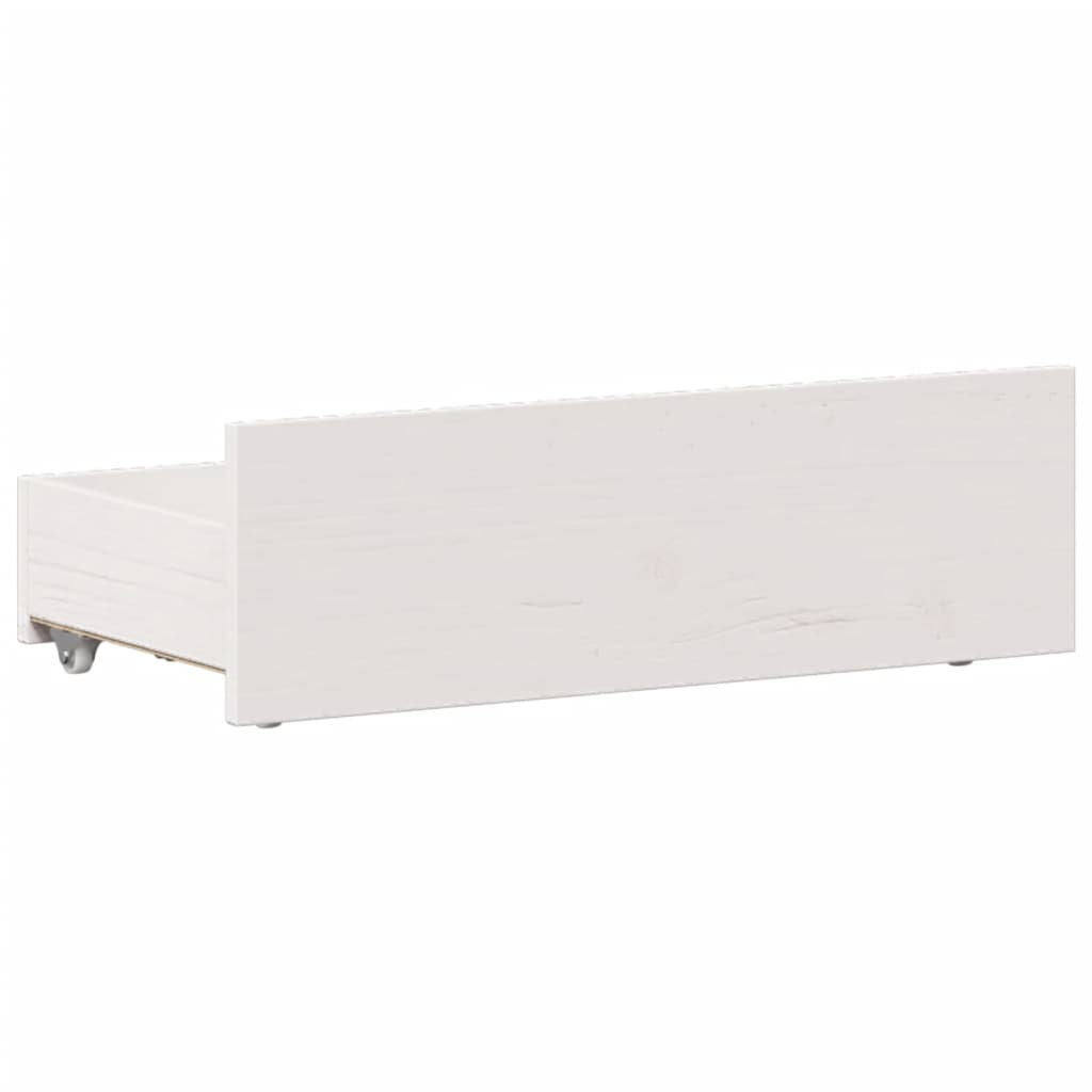 Sengeramme uten madrass med hodegavl hvit 90x200 cm heltre furu