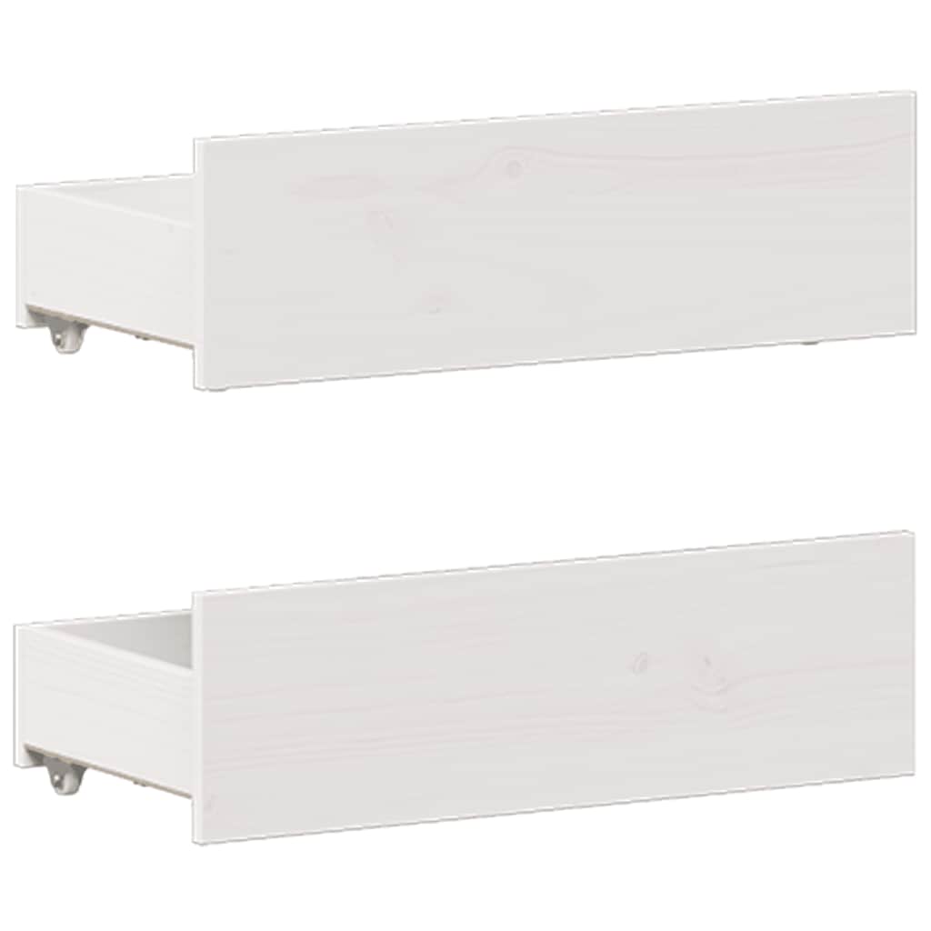Sengeramme uten madrass med hodegavl hvit 120x190cm heltre furu