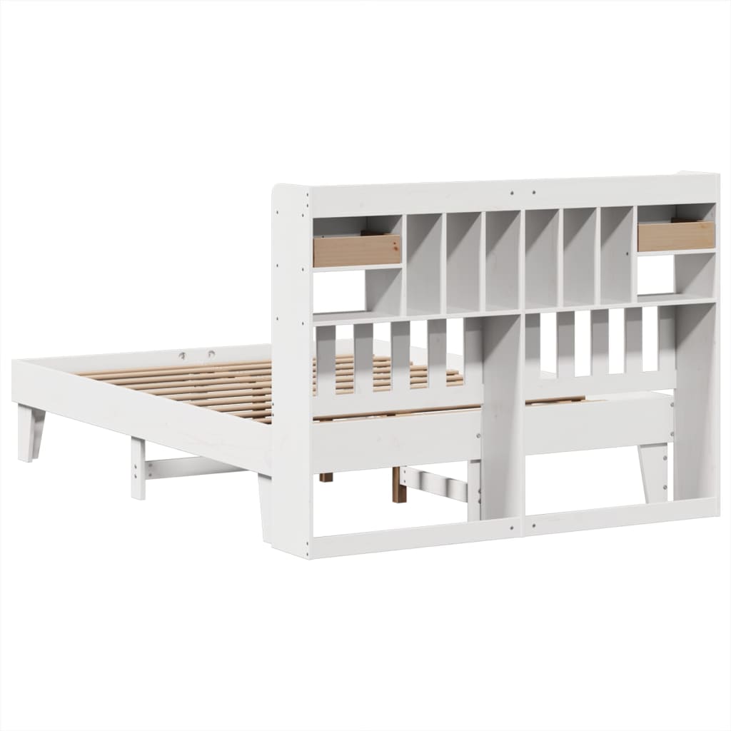 Sengeramme uten madrass hvit 140x190 cm heltre furu