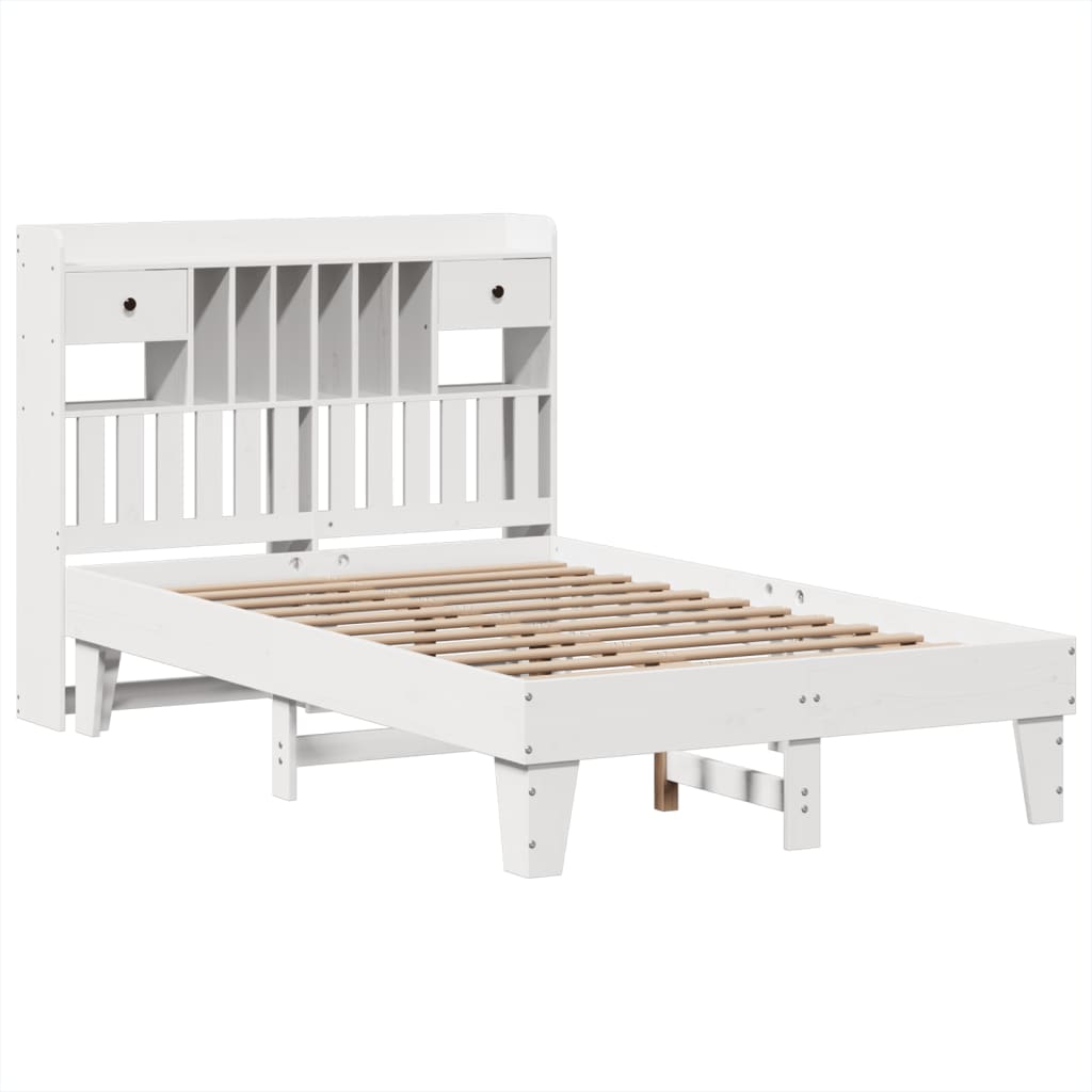 Sengeramme uten madrass hvit 135x190 cm heltre furu