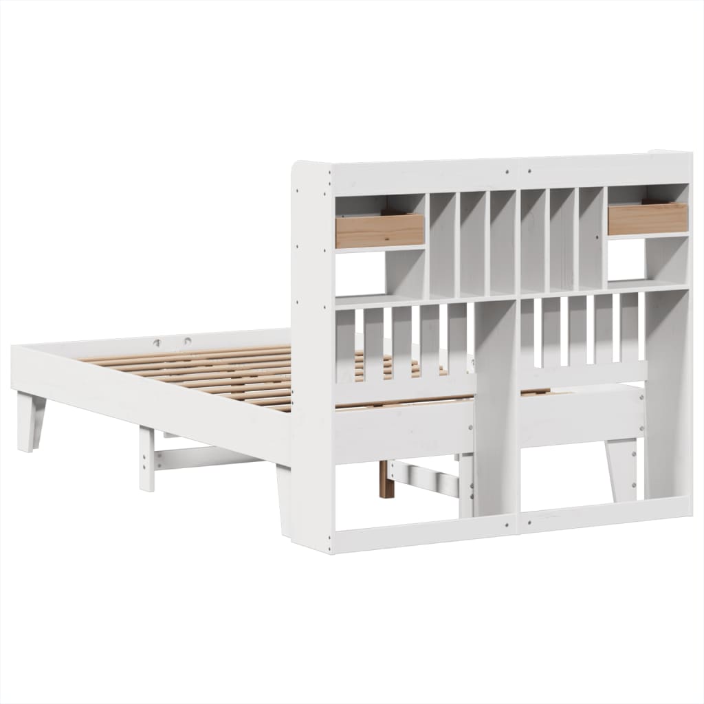 Sengeramme uten madrass hvit 135x190 cm heltre furu