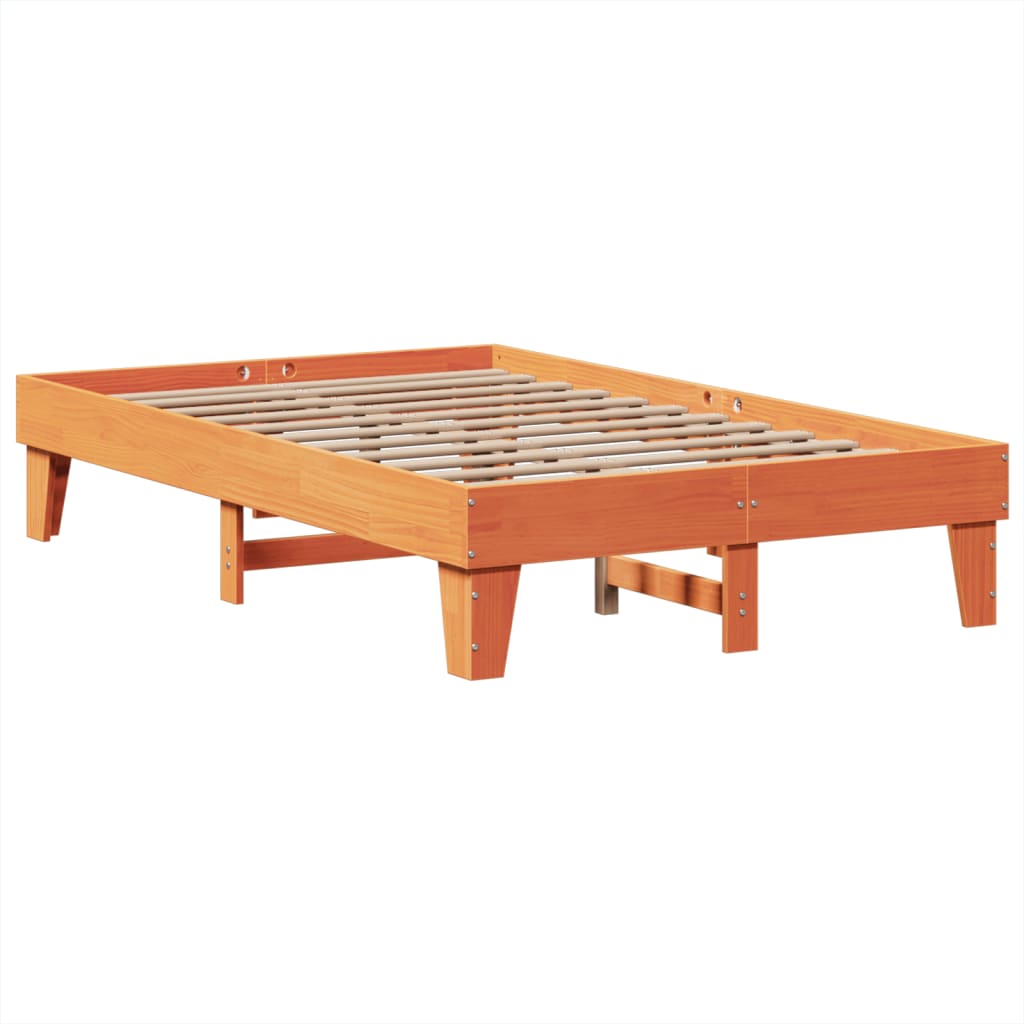 Sengeramme uten madrass brun 135x190 cm heltre furu