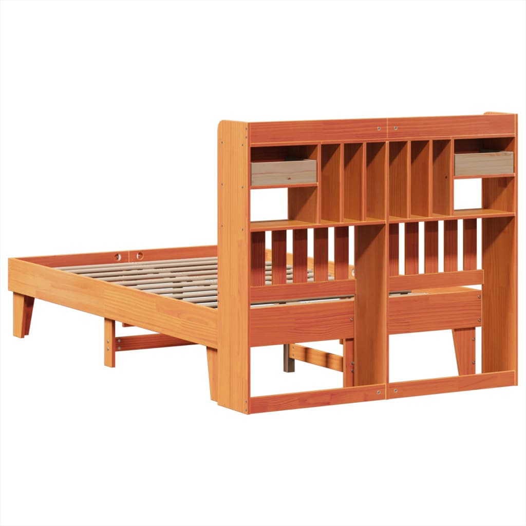 Sengeramme uten madrass brun 135x190 cm heltre furu
