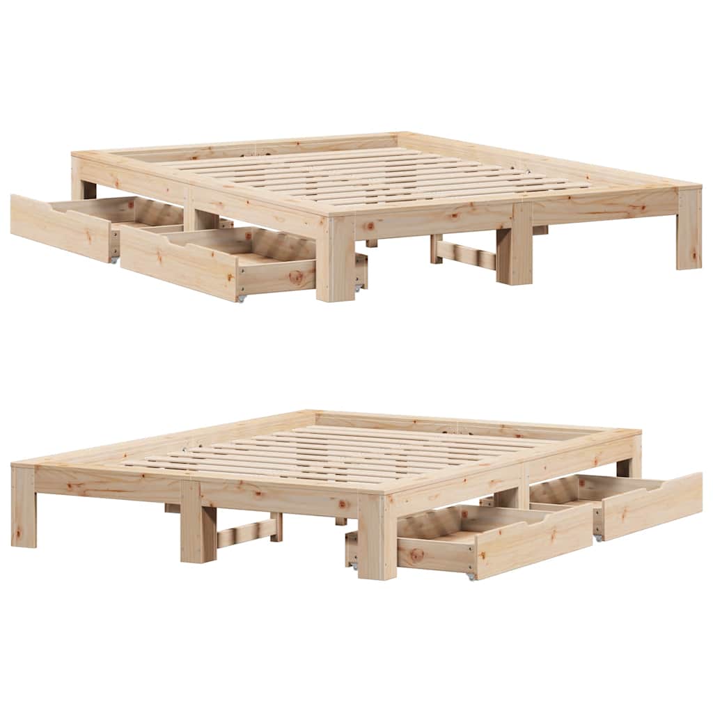Sengeramme uten madrass 140x190 cm heltre furu