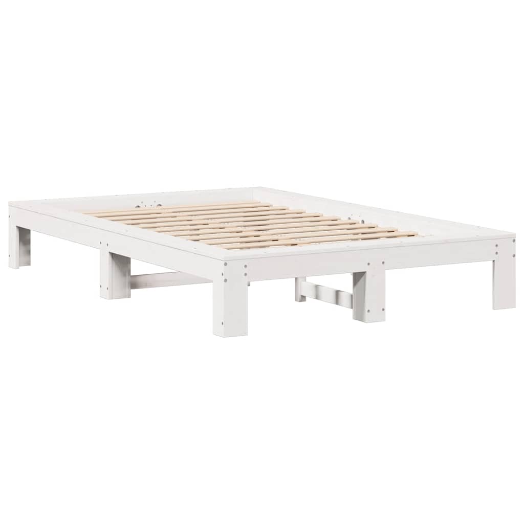 Sengeramme uten madrass hvit 135x190 cm heltre furu