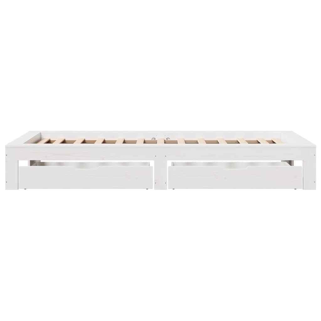 Sengeramme uten madrass hvit 90x190 cm heltre furu