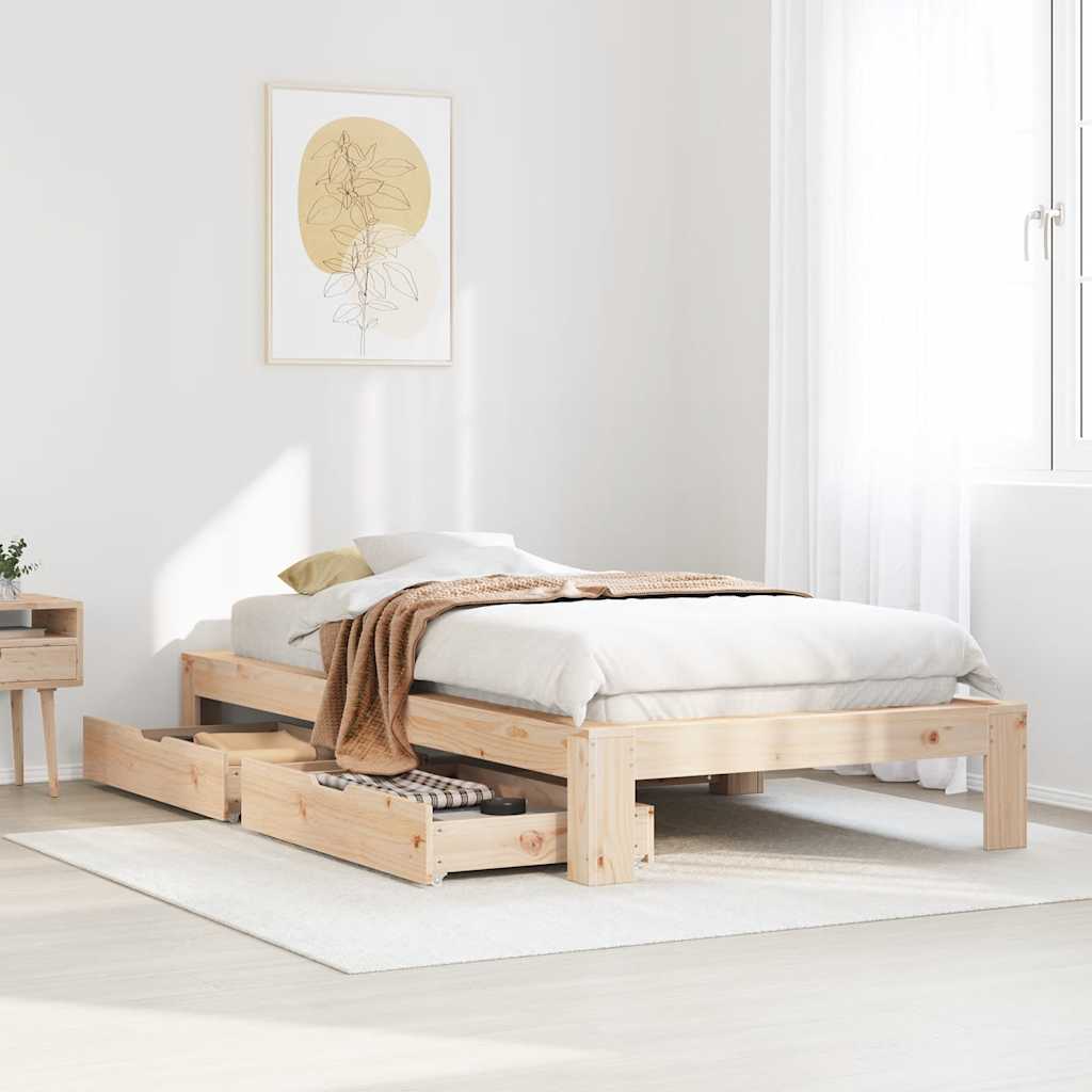 Sengeramme uten madrass 75x190 cm heltre furu