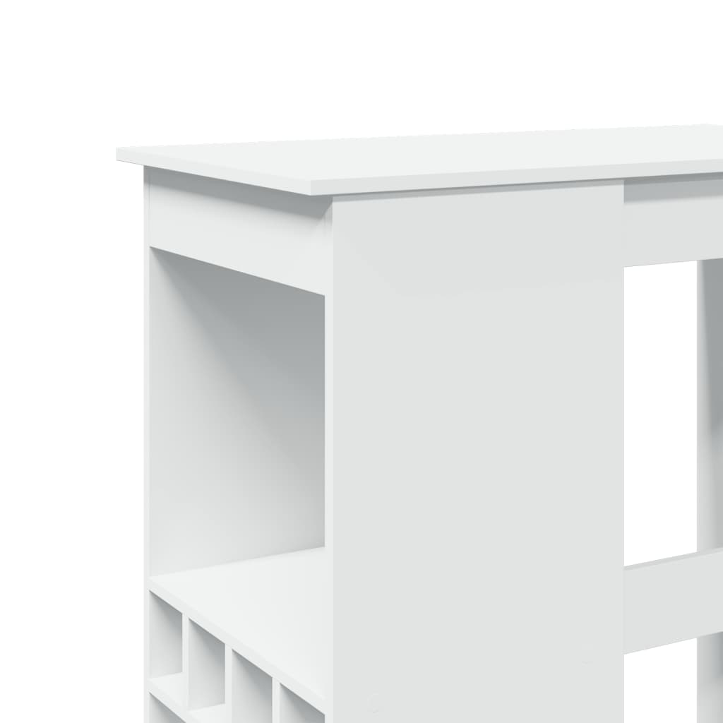 Barbord med stativer hvit 90x47,5x103,5 cm konstruert tre
