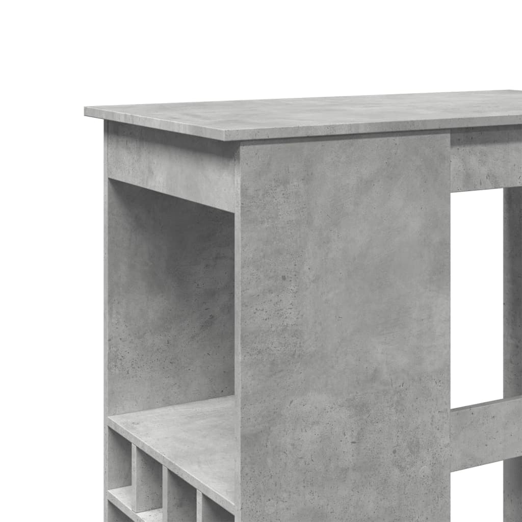 Barbord med stativer betonggrå 90x47,5x103,5 cm konstruert tre