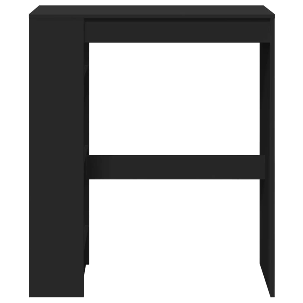 Barbord med stativer svart 90x40x103,5 cm konstruert tre