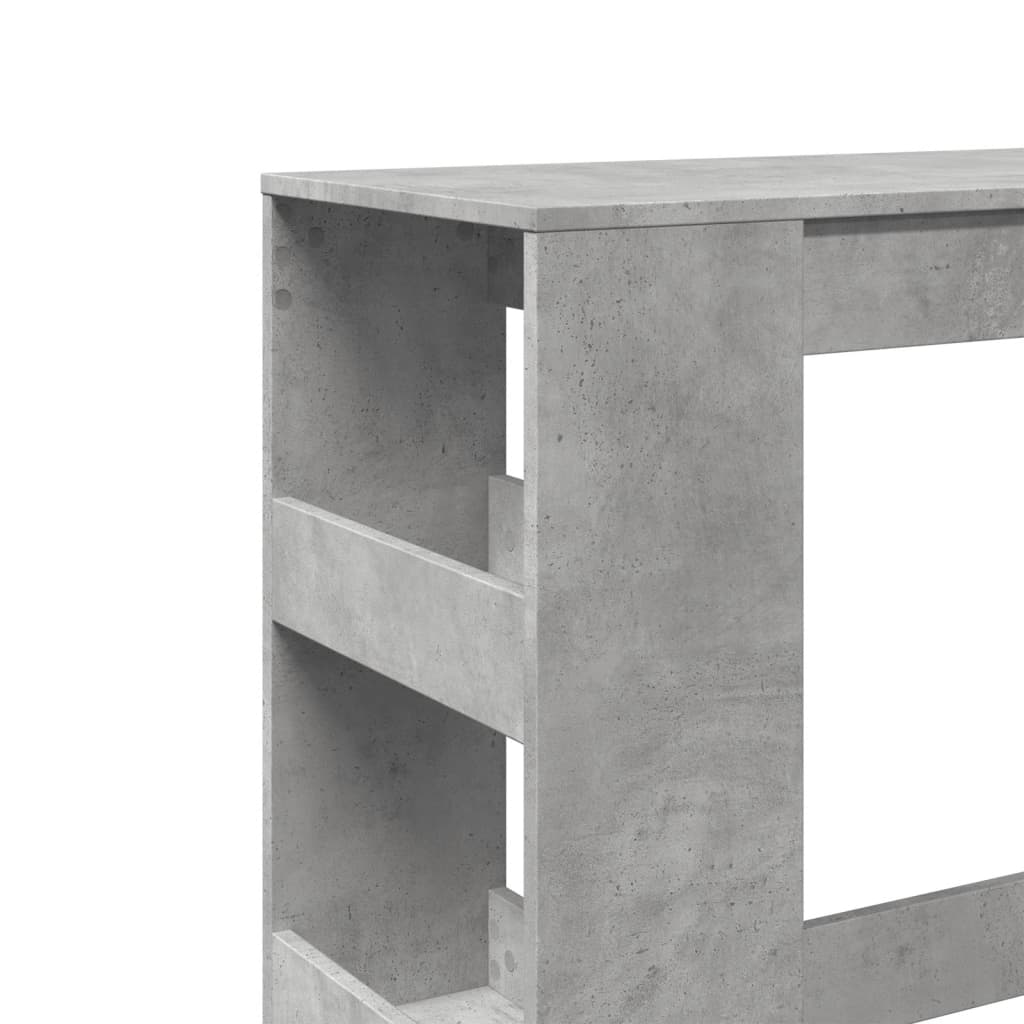 Barbord med stativer betonggrå 90x40x103,5 cm konstruert tre