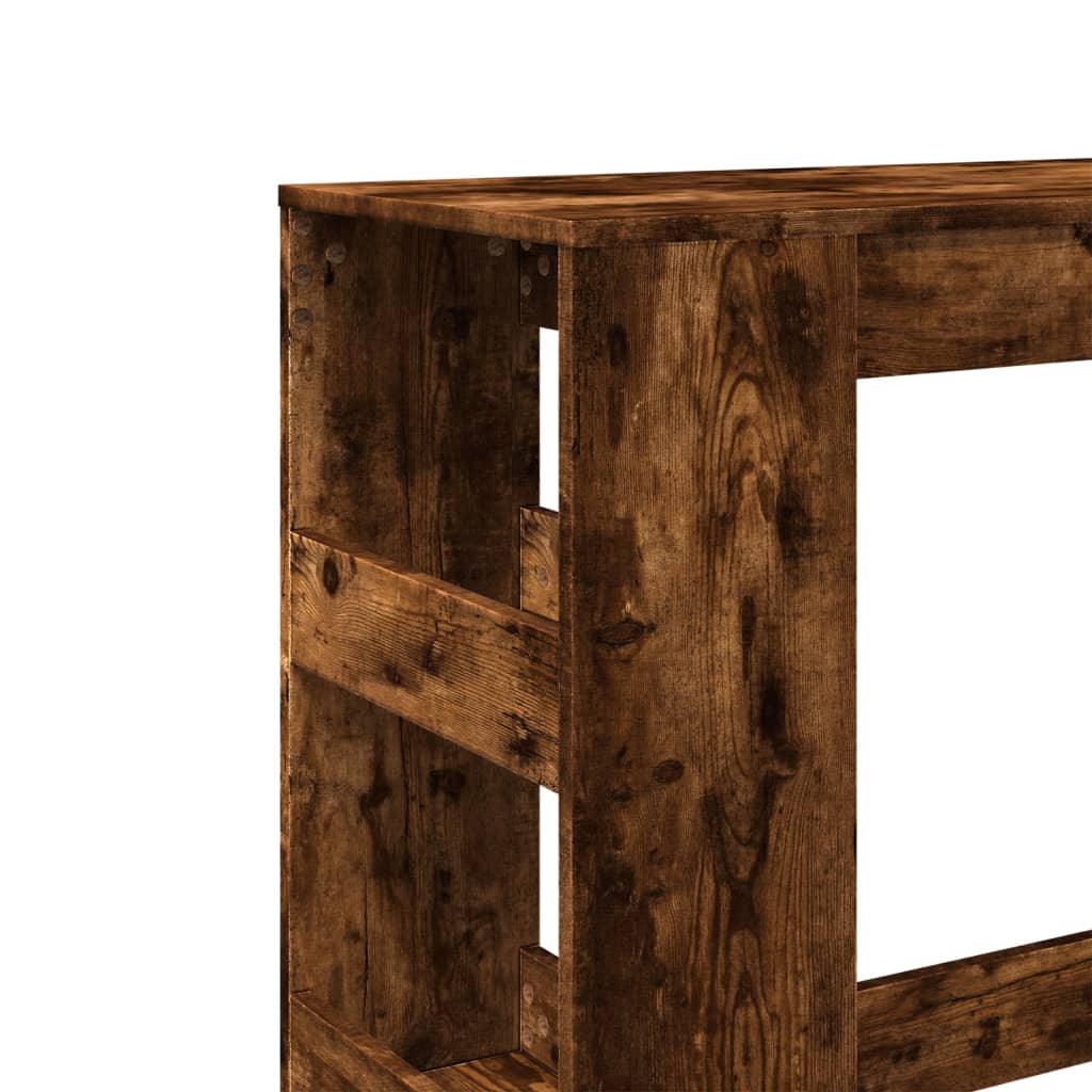 Barbord med stativer røkt eik 90x40x103,5 cm konstruert tre