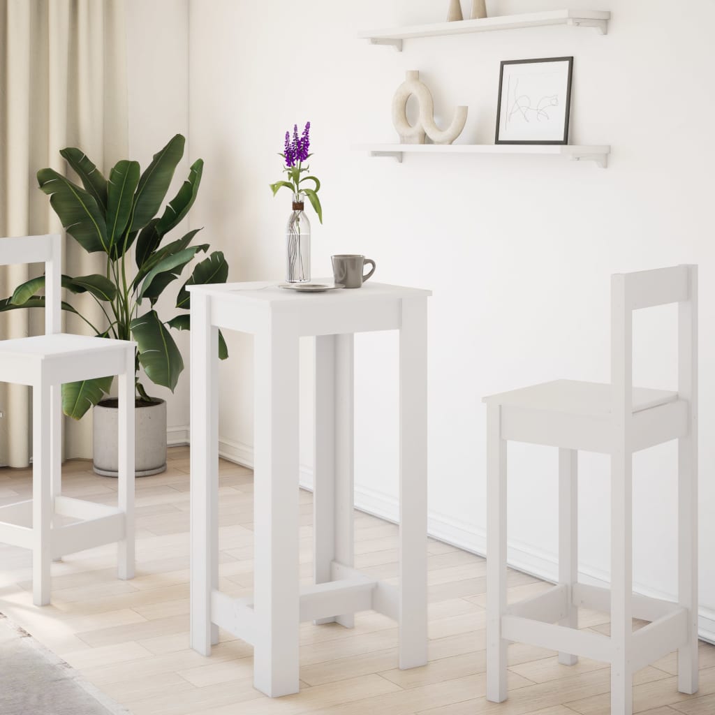 Barbord hvit 51x50x103,5 cm konstruert tre