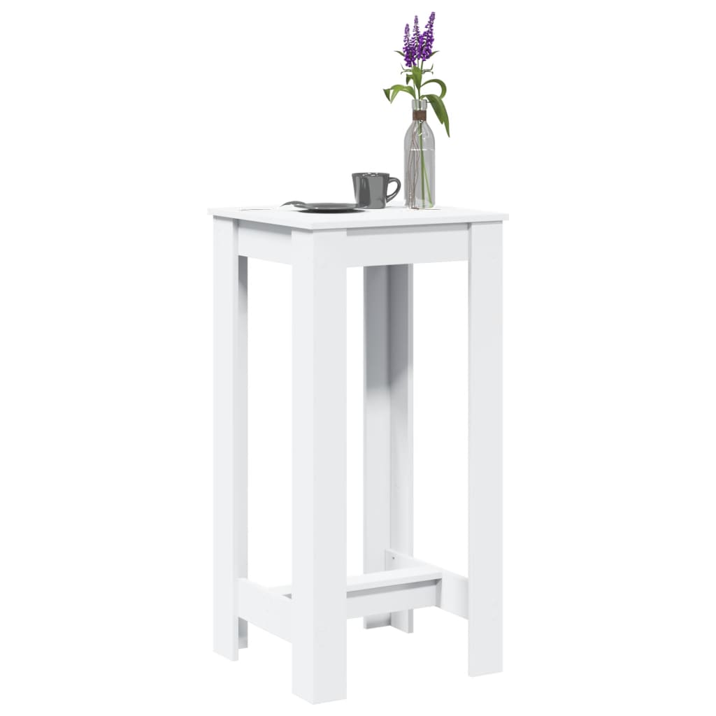 Barbord hvit 51x50x103,5 cm konstruert tre