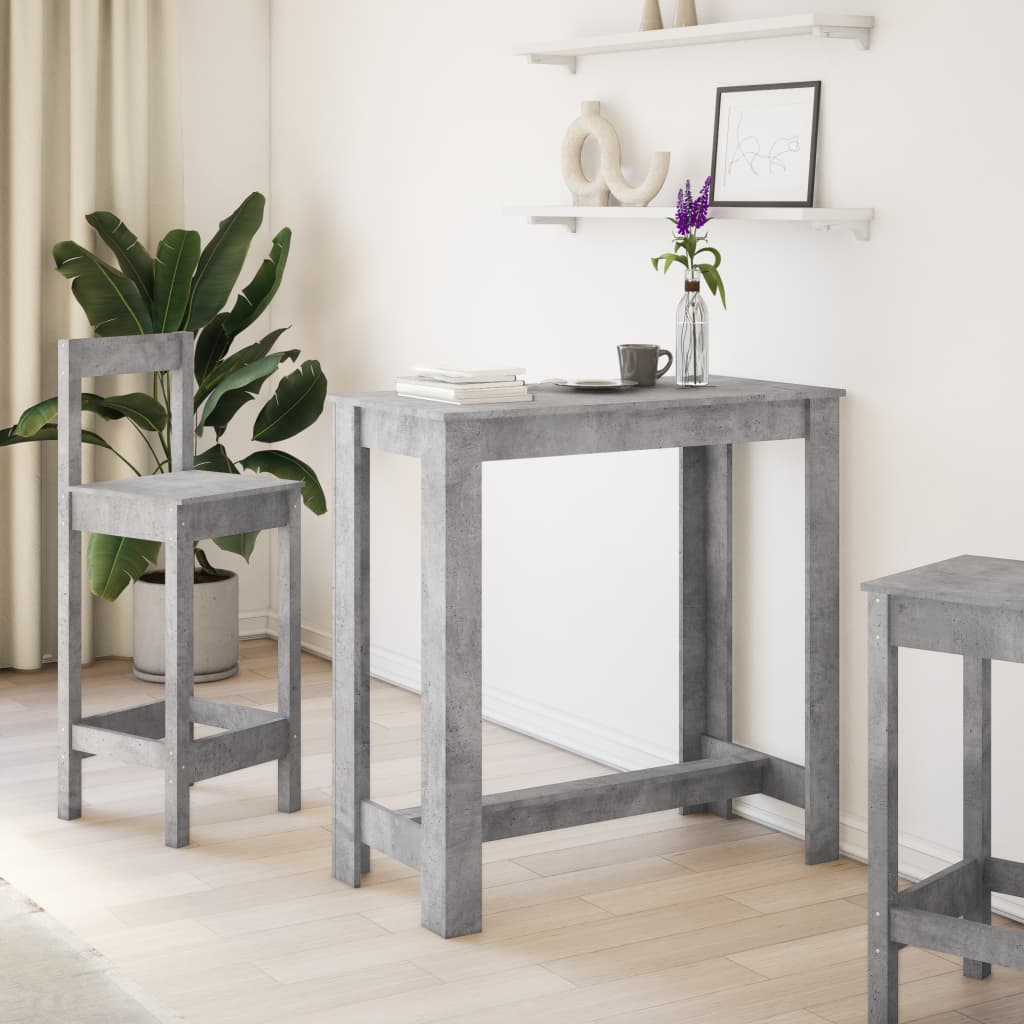 Barbord betonggrå 102x50x103,5 cm konstruert tre