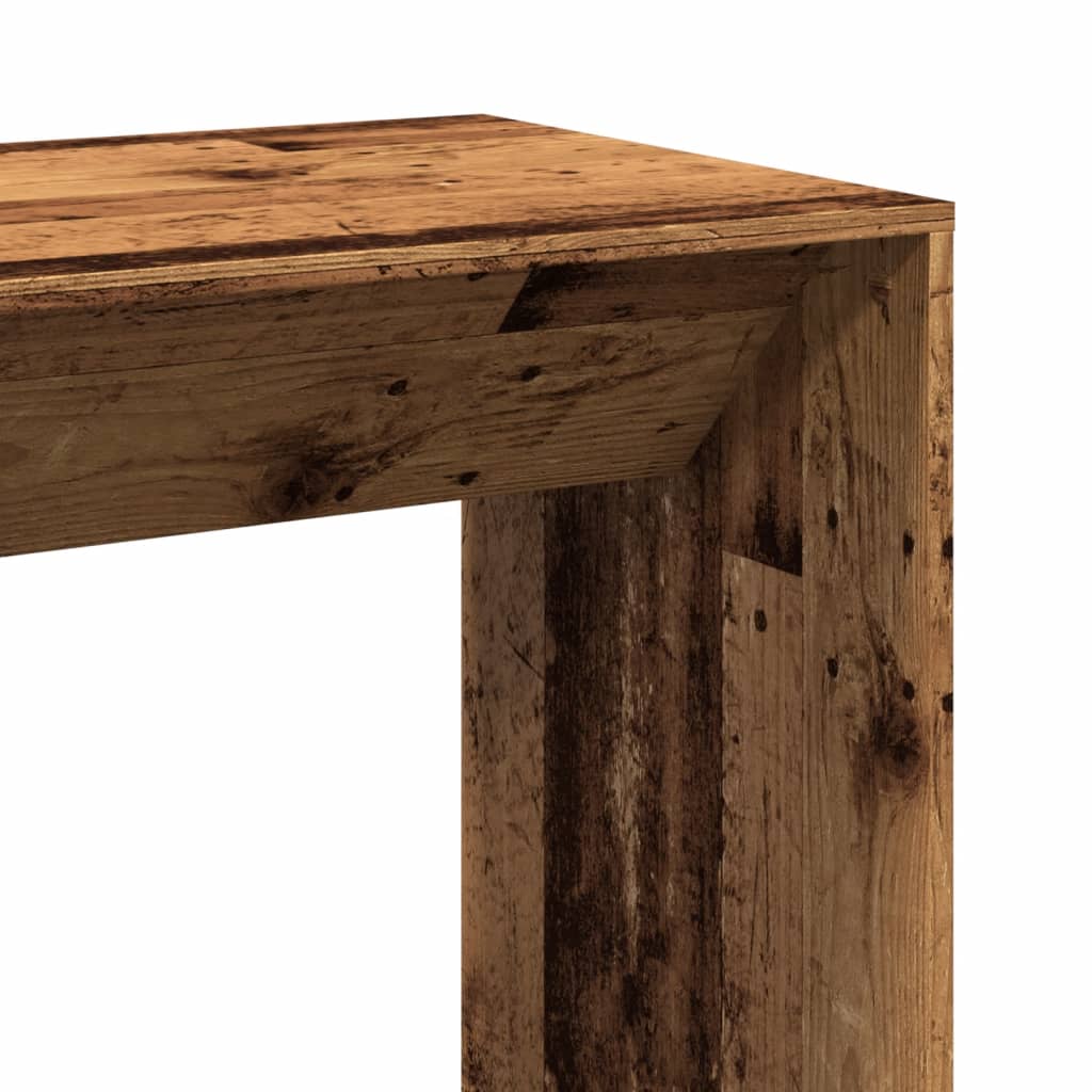 Barbord gammelt tre 102x50x103,5 cm konstruert tre