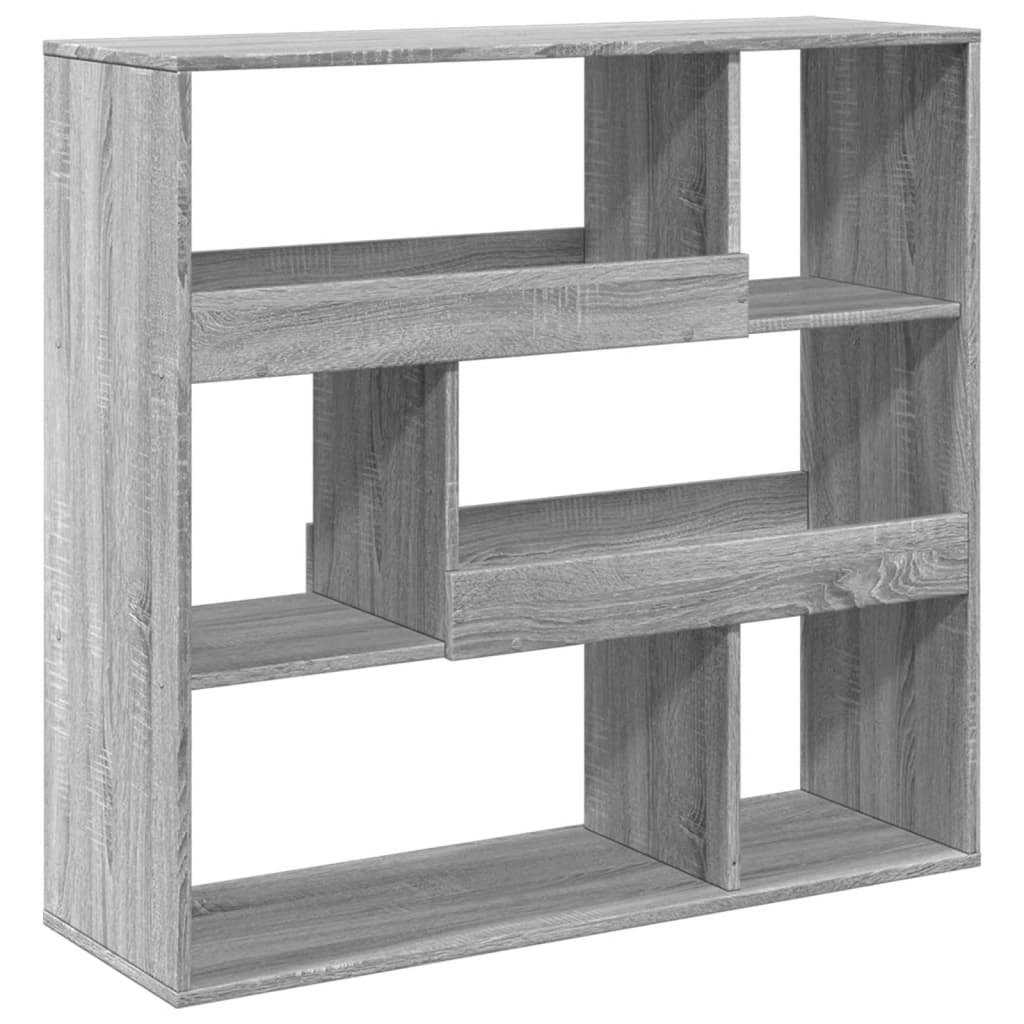 Bokhylle/romdeler grå sonoma eik 100x33x94,5 cm