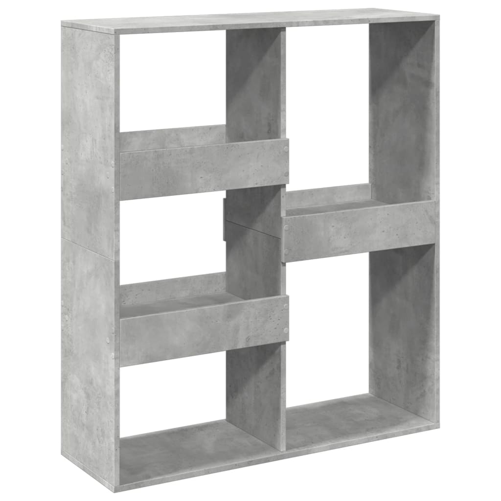 Bokhylle/romdeler betonggrå 100x33x115 cm