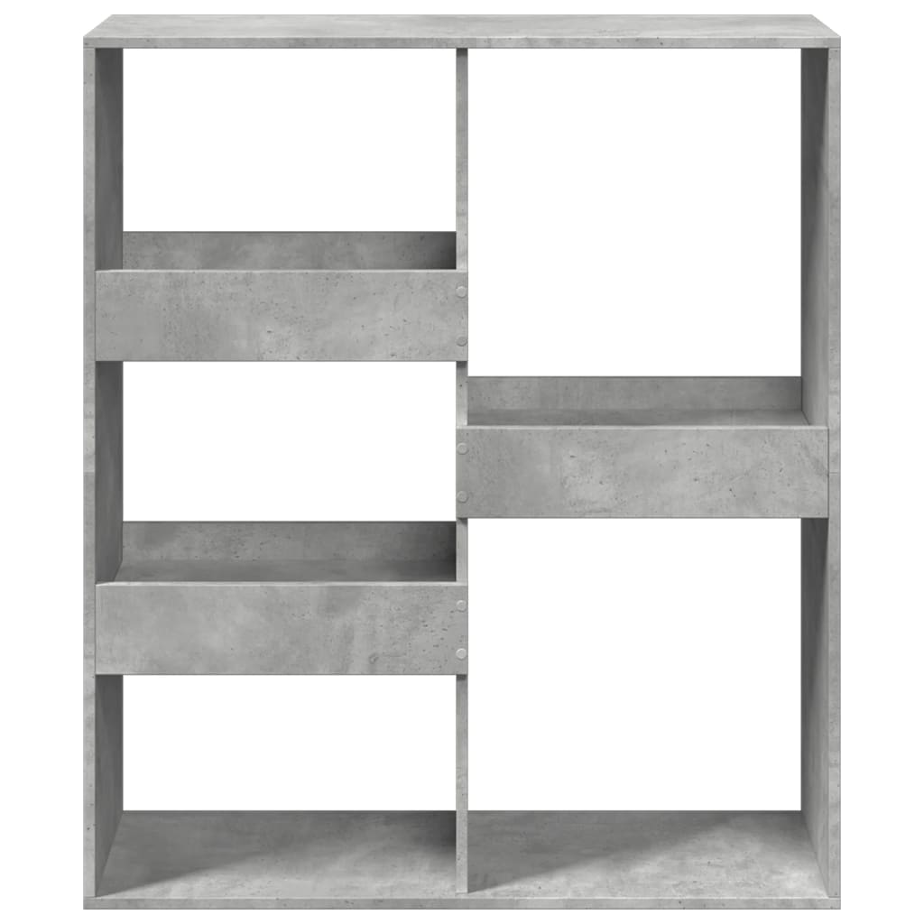 Bokhylle/romdeler betonggrå 100x33x115 cm
