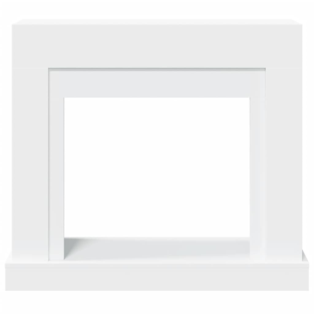 Peisramme hvit 100x30x87,5 cm konstruert tre