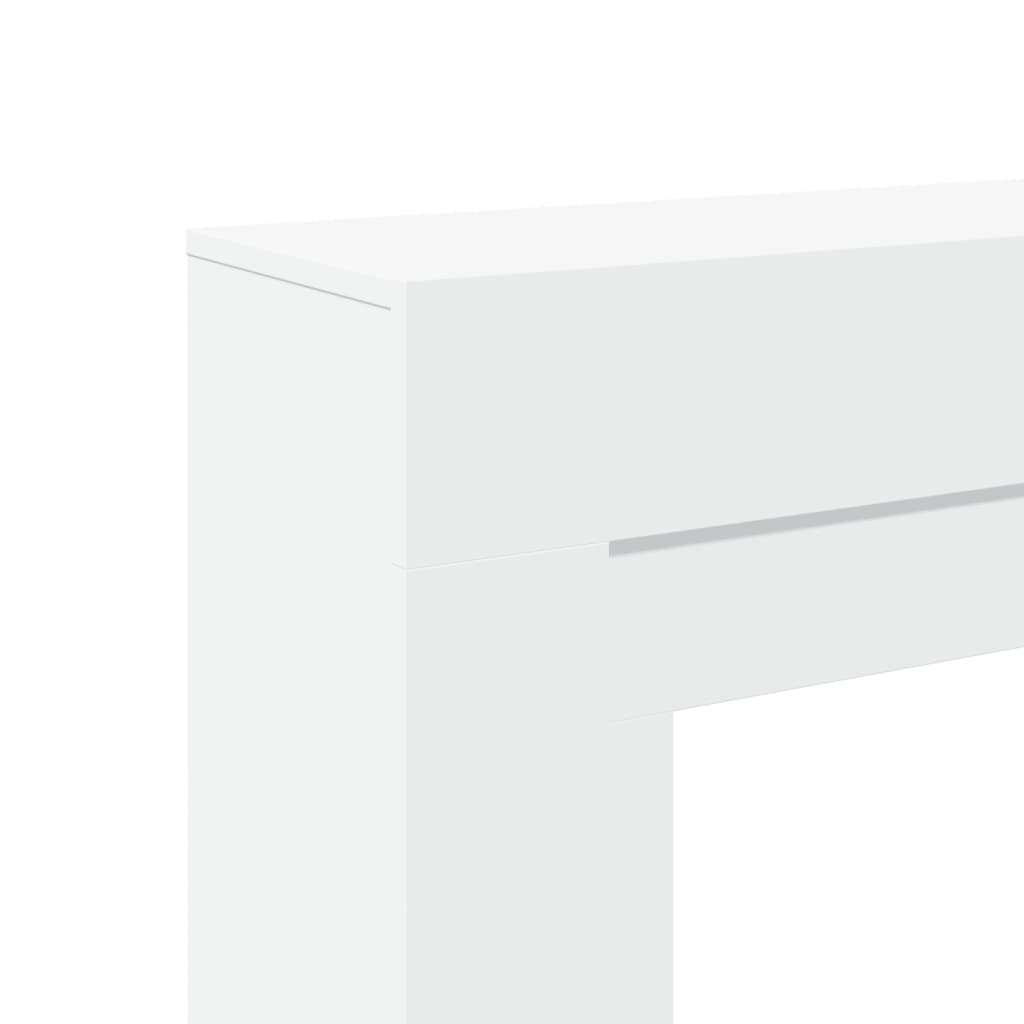 Peisramme hvit 100x30x87,5 cm konstruert tre