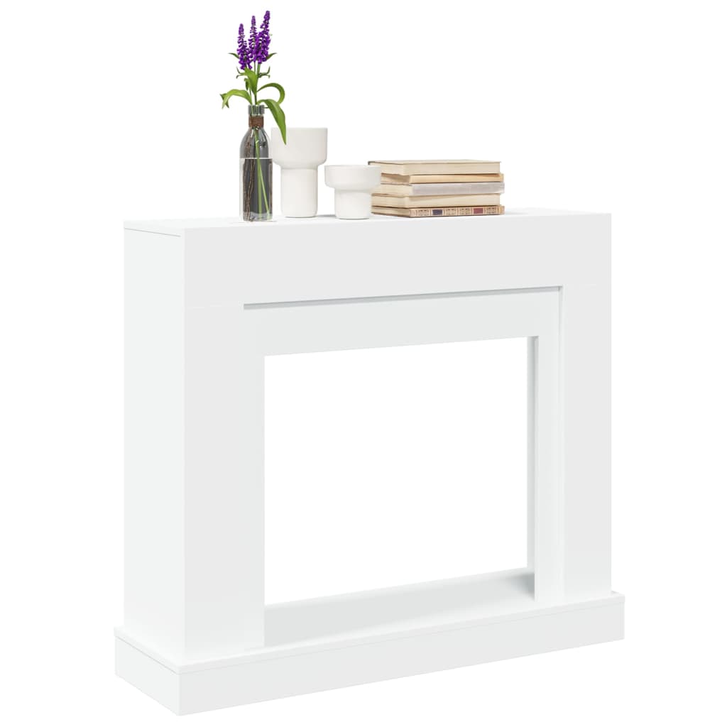 Peisramme hvit 100x30x87,5 cm konstruert tre