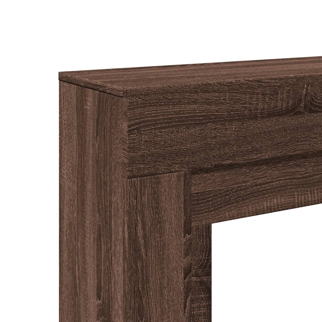 Peisramme brun eik 100x30x87,5 cm konstruert tre