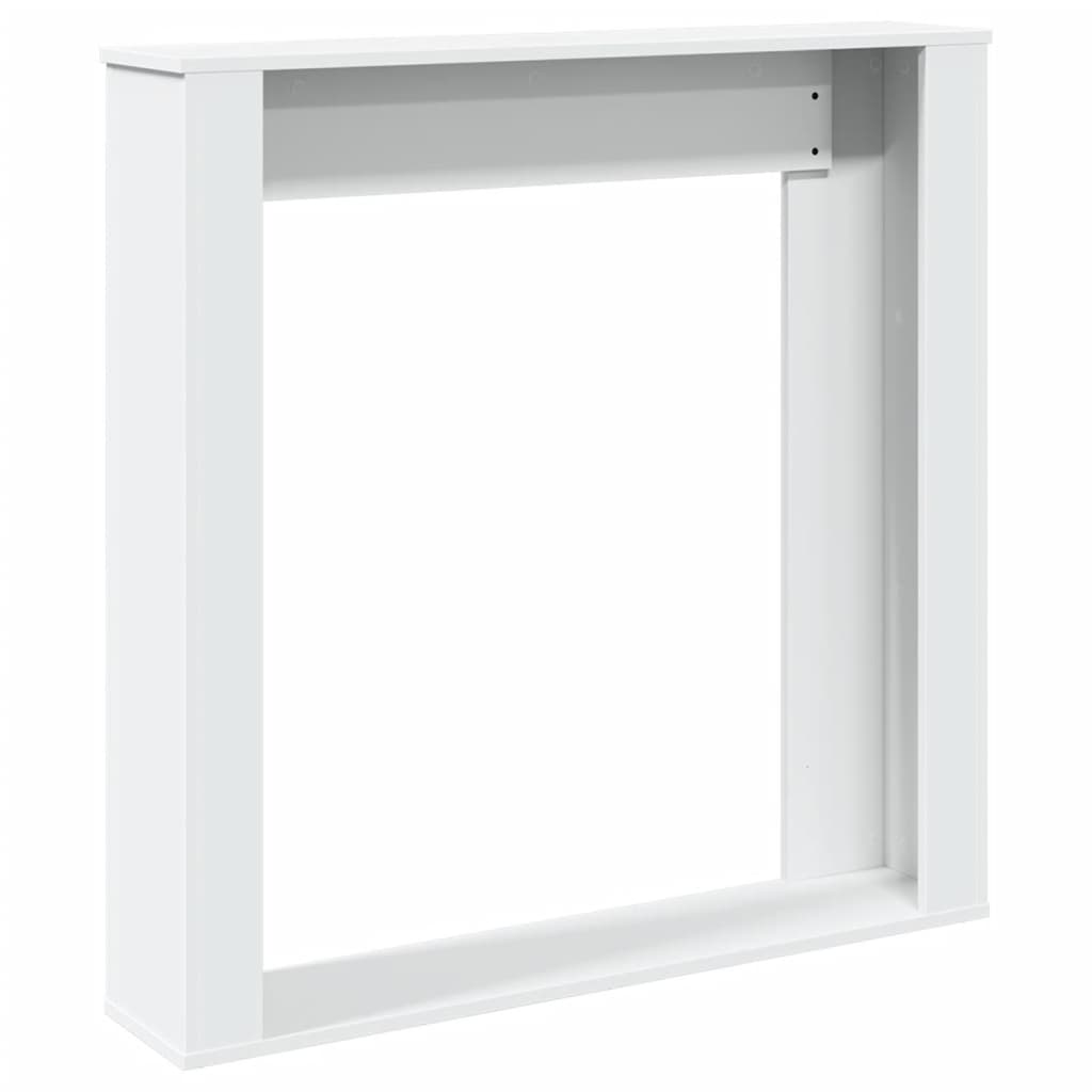 Peisramme hvit 100x20x100 cm konstruert tre