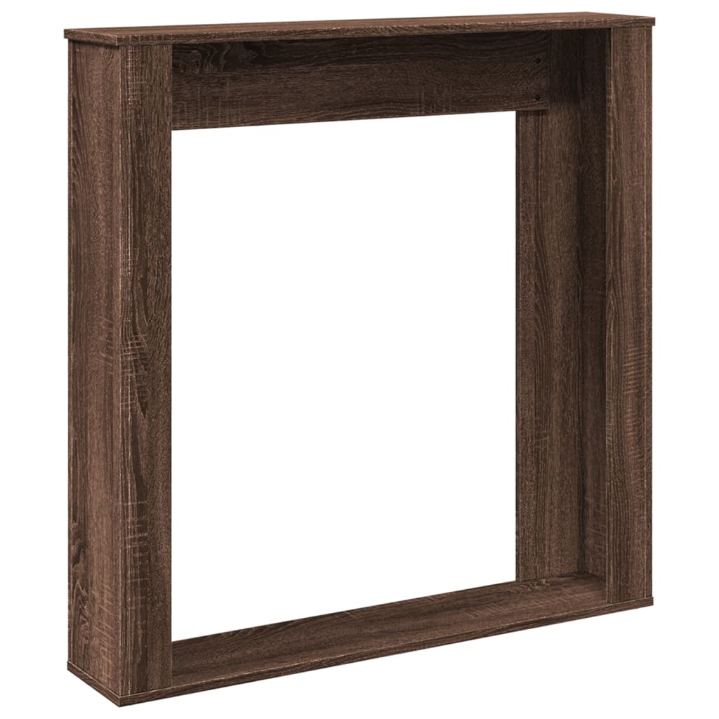 Peisramme brun eik 100x20x100 cm konstruert tre