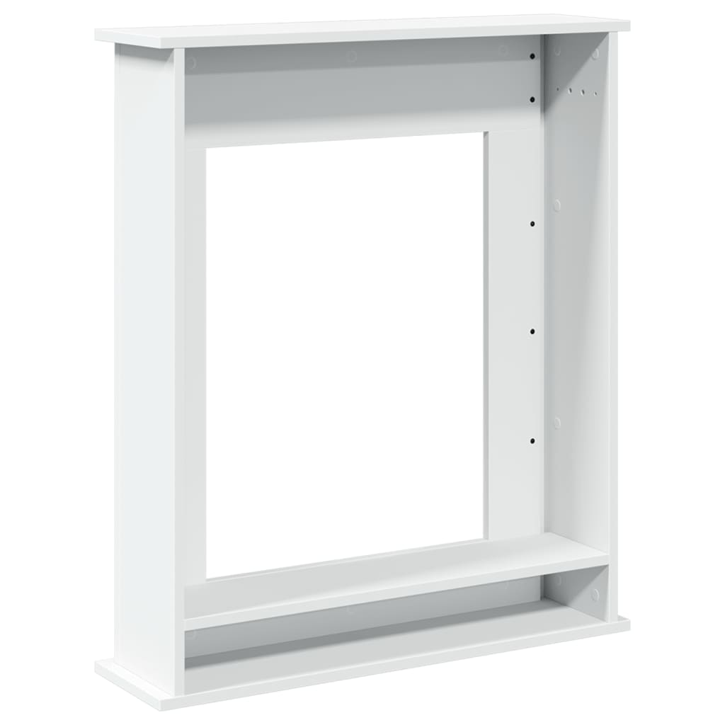 Peisramme hvit 75x20x87,5 cm konstruert tre