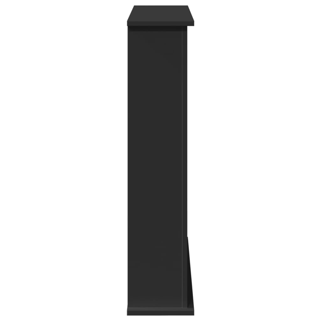 Peisramme svart 75x20x87,5 cm konstruert tre