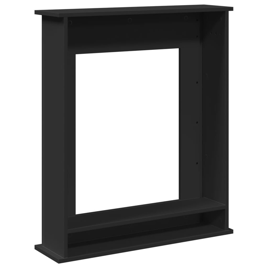 Peisramme svart 75x20x87,5 cm konstruert tre