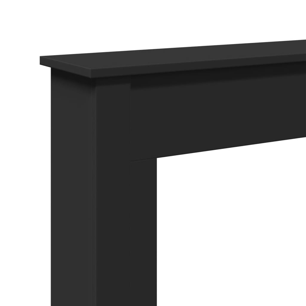 Peisramme svart 75x20x87,5 cm konstruert tre