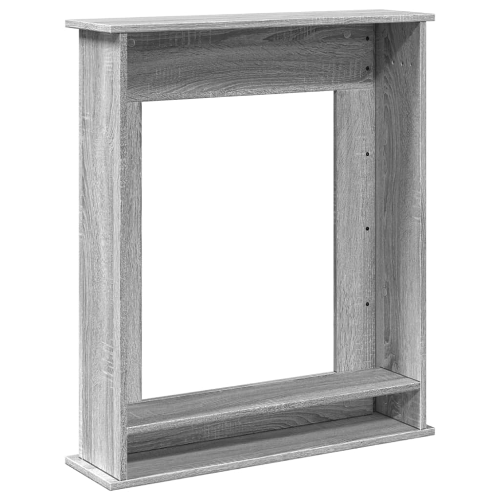 Peisramme grå sonoma 75x20x87,5 cm konstruert tre