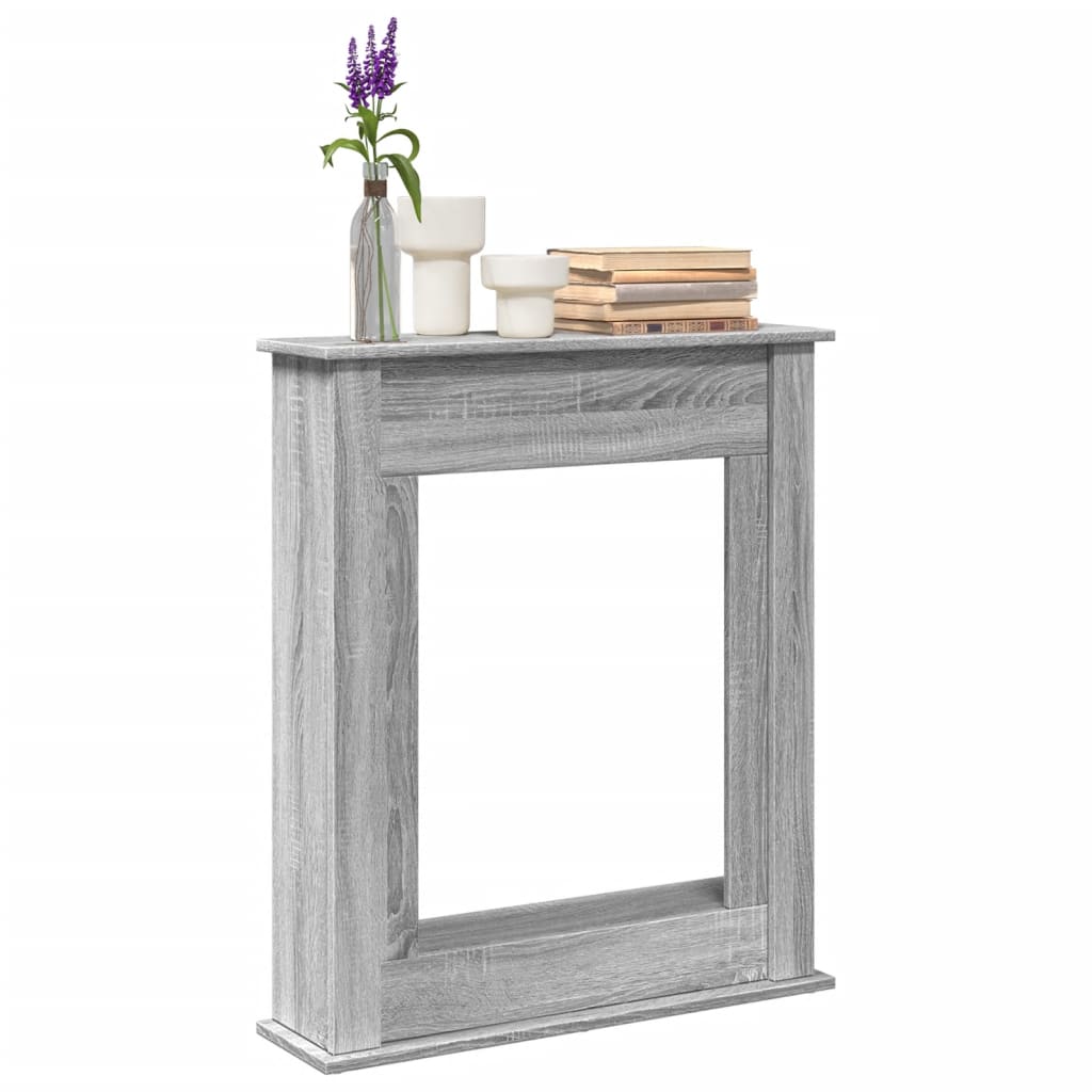 Peisramme grå sonoma 75x20x87,5 cm konstruert tre
