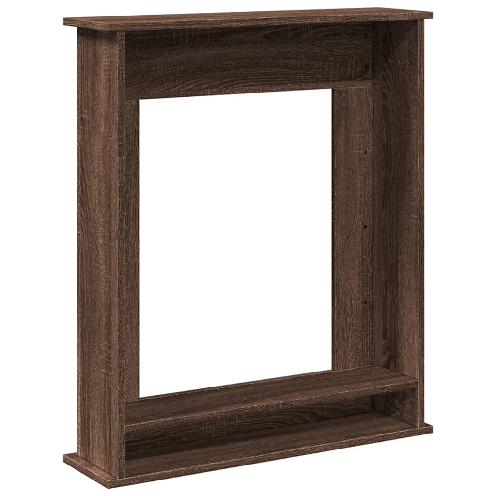 Peisramme brun eik 75x20x87,5 cm konstruert tre