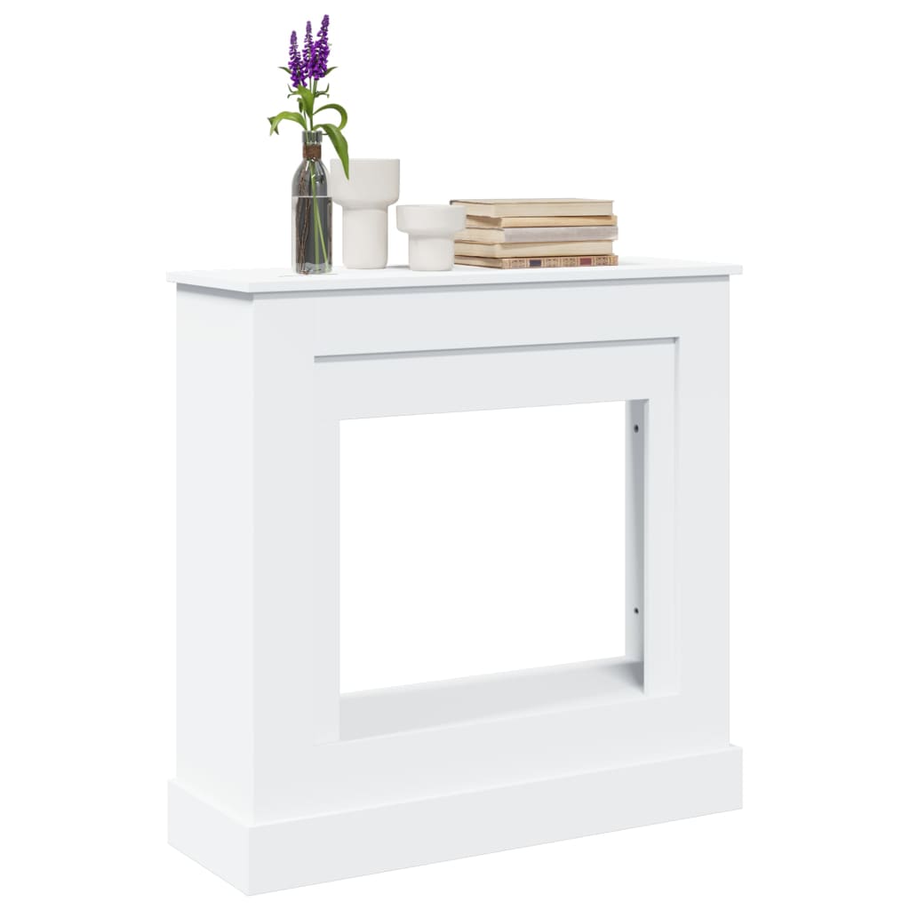 Peisramme hvit 90x30x90 cm konstruert tre