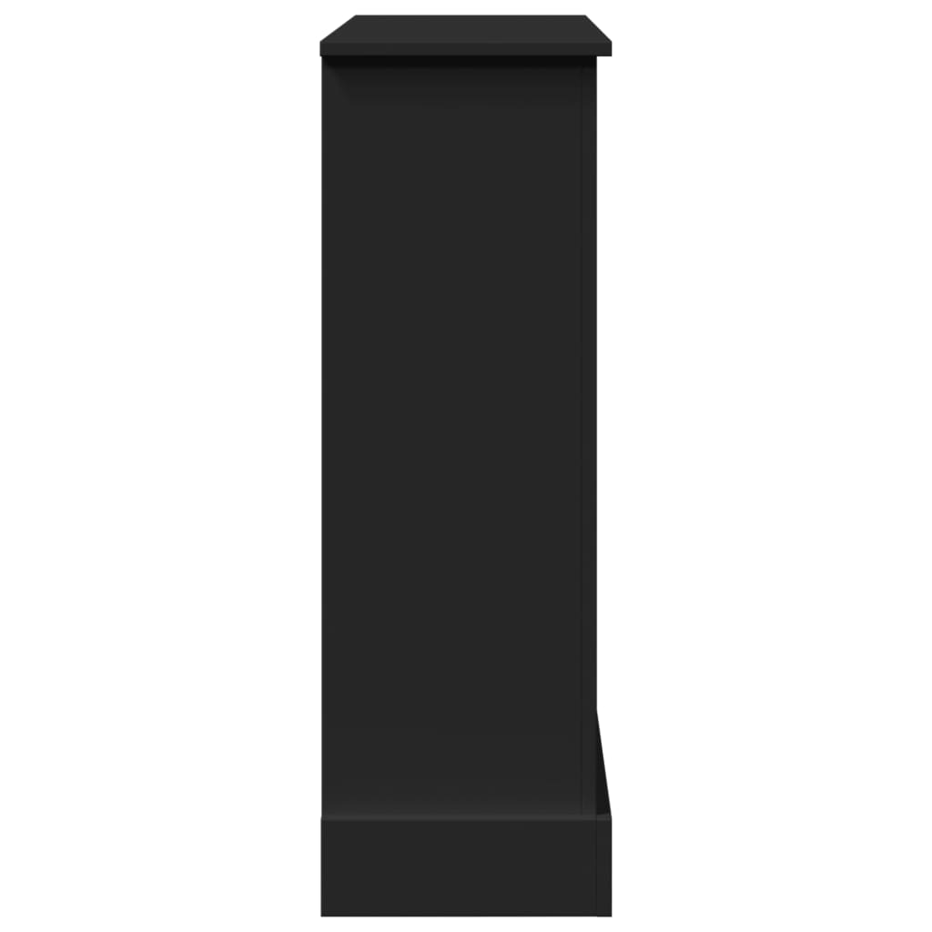 Peisramme svart 90x30x90 cm konstruert tre