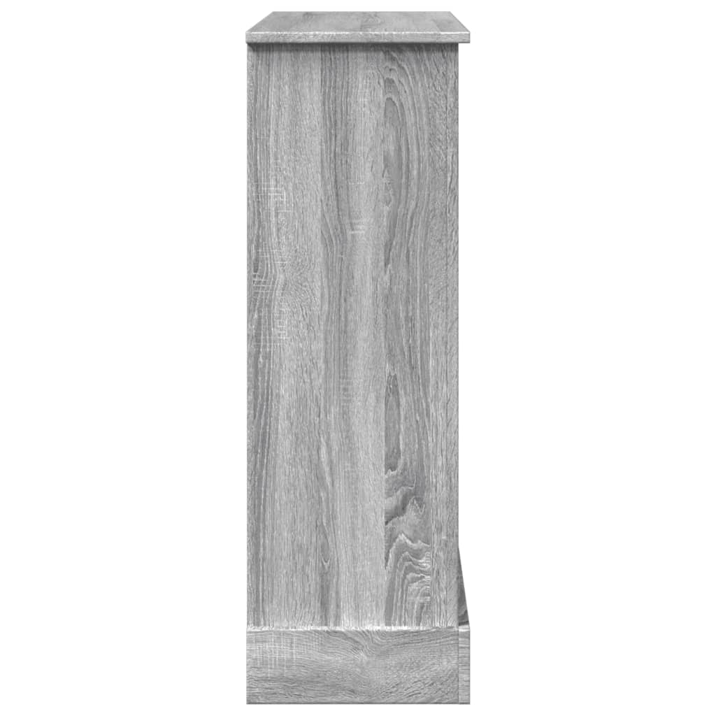 Peisramme grå sonoma 90x30x90 cm konstruert tre