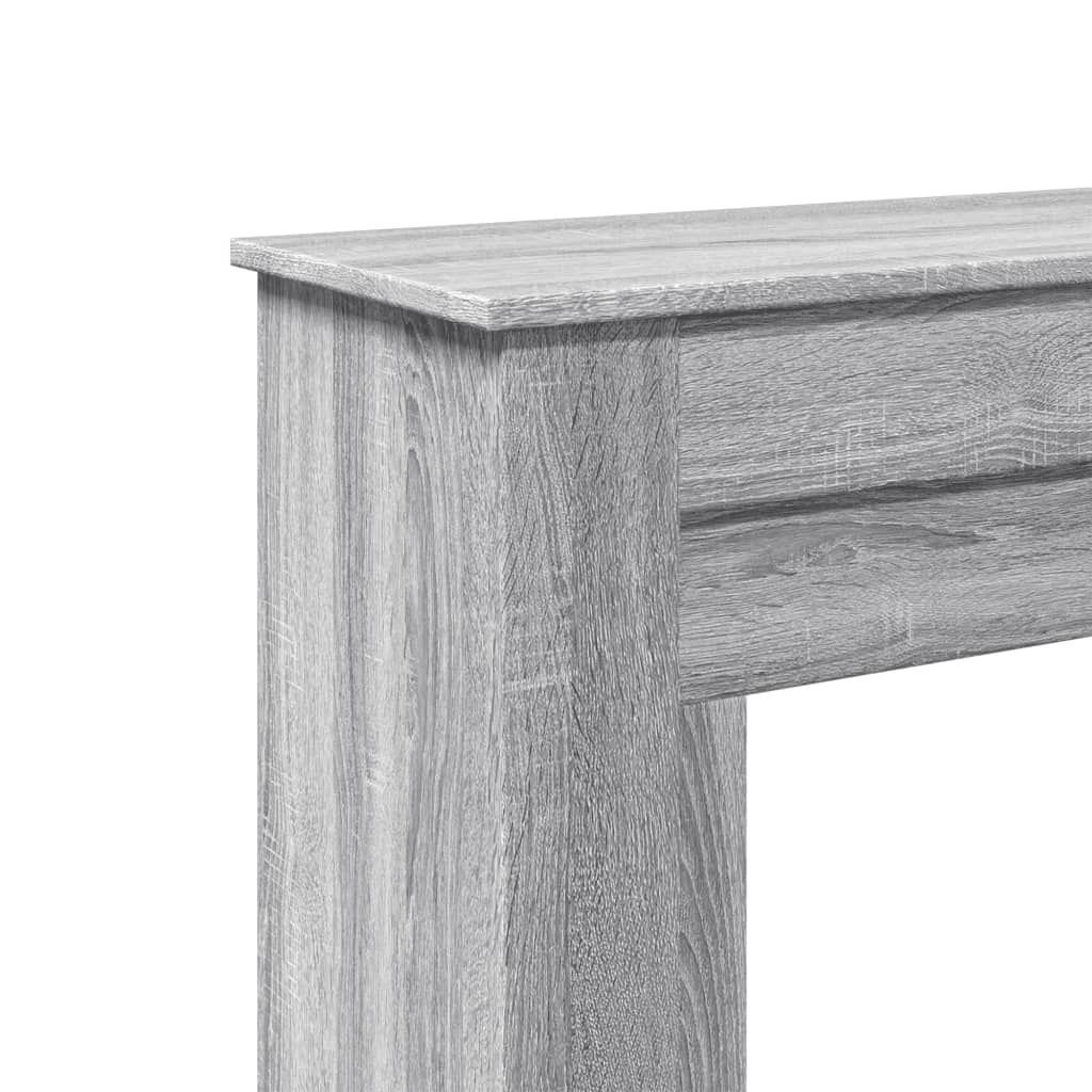 Peisramme grå sonoma 90x30x90 cm konstruert tre